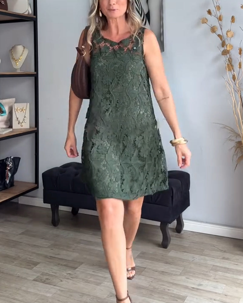 Dress Sleeveless Cut Out Fashion