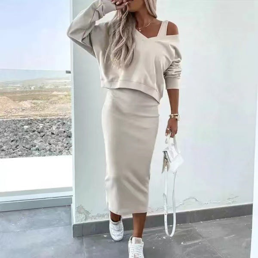 Edith | Women's Elegant Top and Dress Set