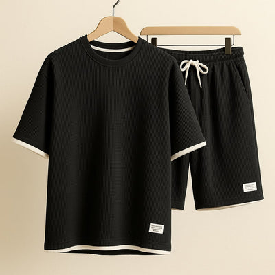 Casual Waffle Knit Set