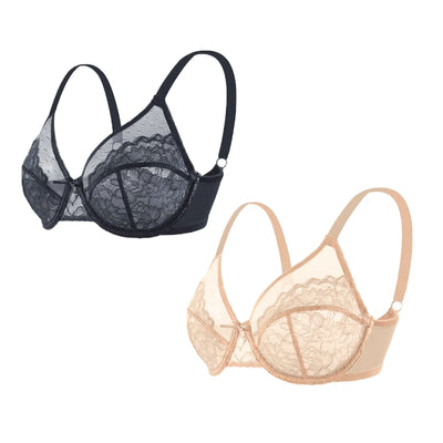 Unlined Comfort Unpadded Full Coverage Underwire Minimizer Bra