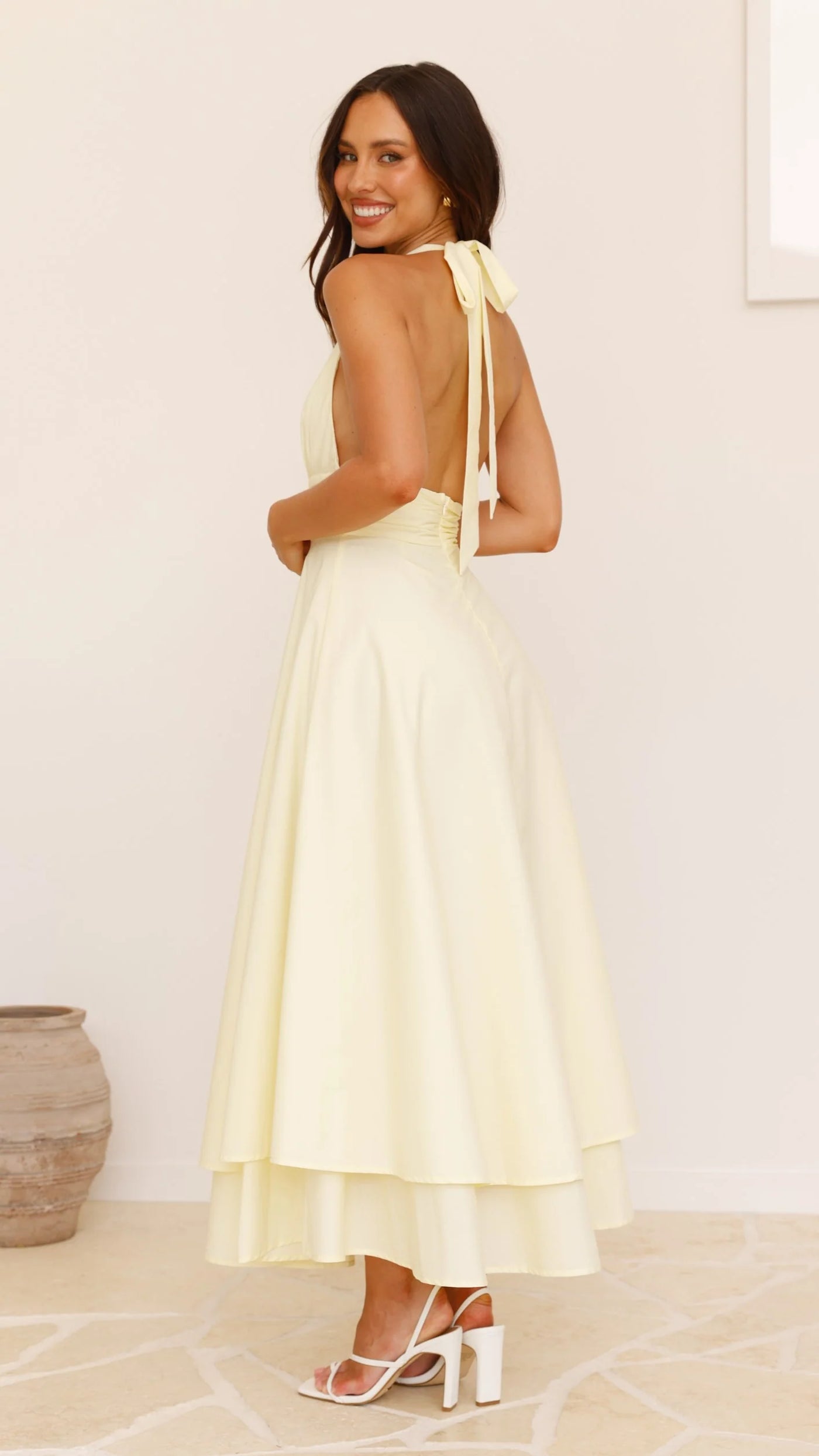 Celeste Halter Neck Maxi Dress - Light Blue