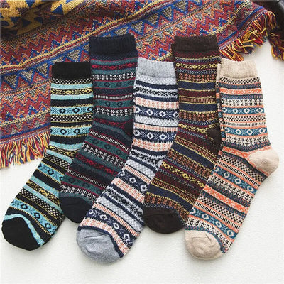 NATALIA - (5 PAIRS) WOOL BLEND SOCKS