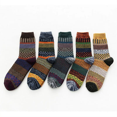 NATALIA - (5 PAIRS) WOOL BLEND SOCKS