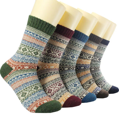 NATALIA - (5 PAIRS) WOOL BLEND SOCKS
