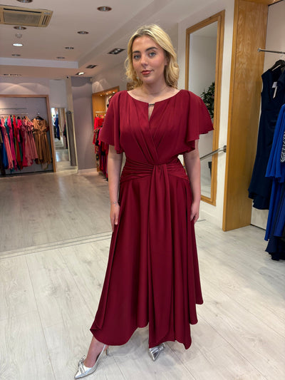 Maisonel Oyster Draped Skirt Dress