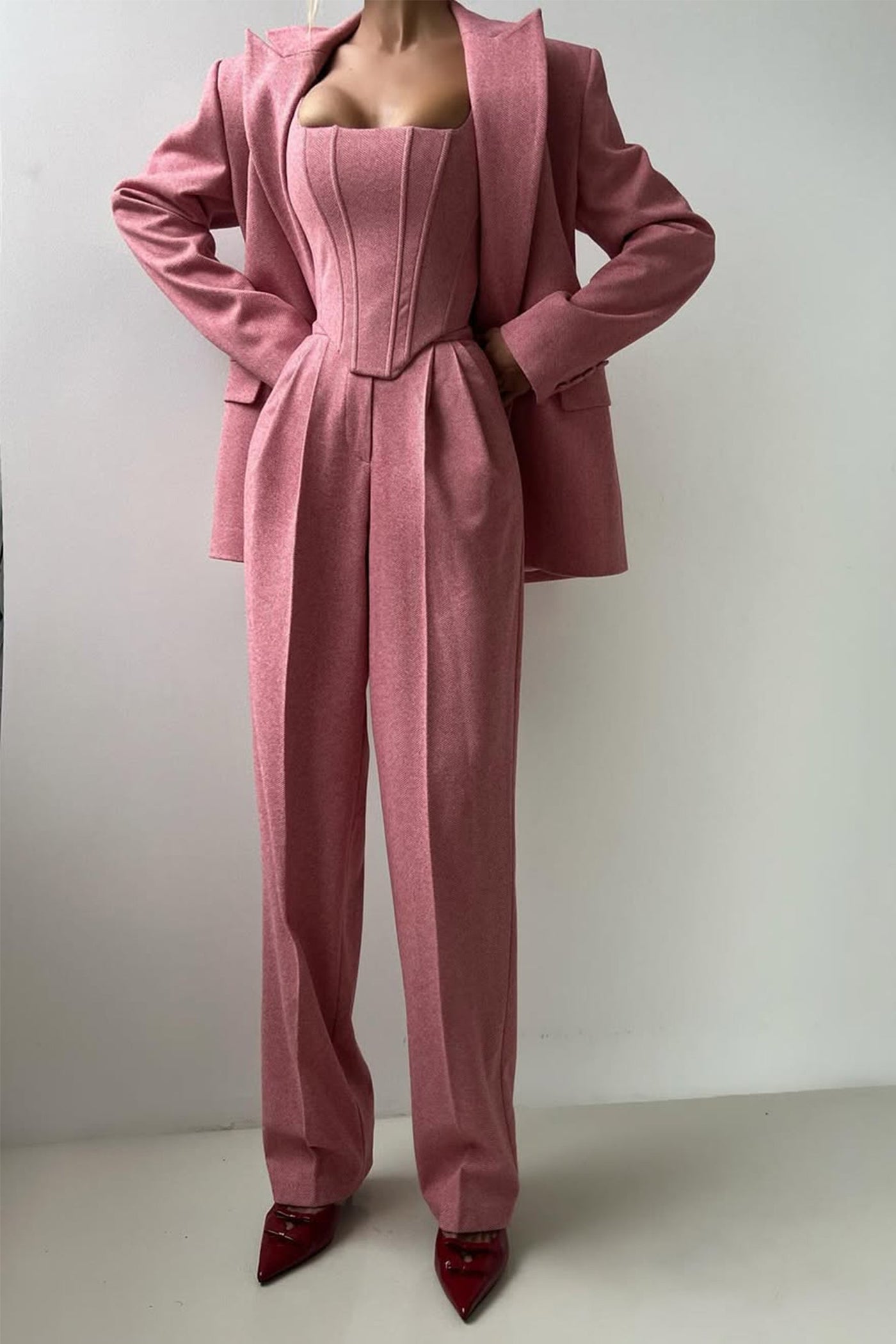 Lidia™ | Three-piece suit with double-breasted blazer