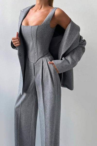 Lidia™ | Three-piece suit with double-breasted blazer
