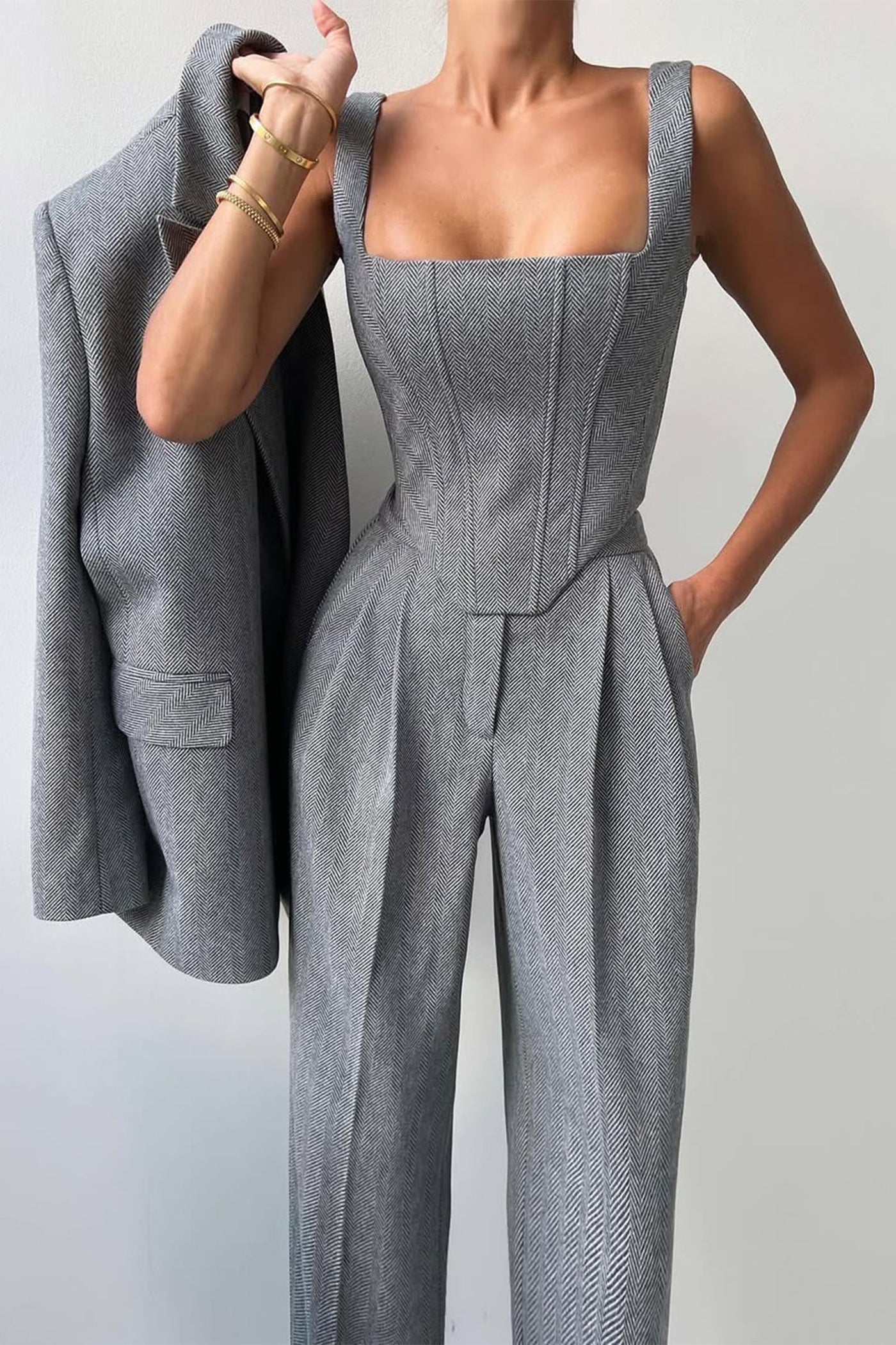 Lidia™ | Three-piece suit with double-breasted blazer