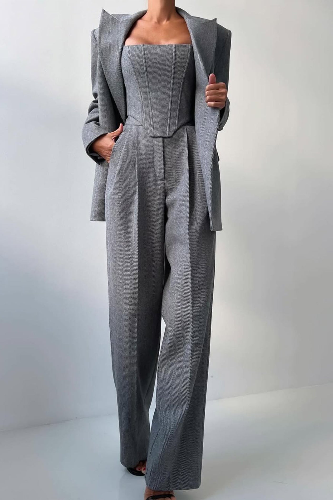Lidia™ | Three-piece suit with double-breasted blazer