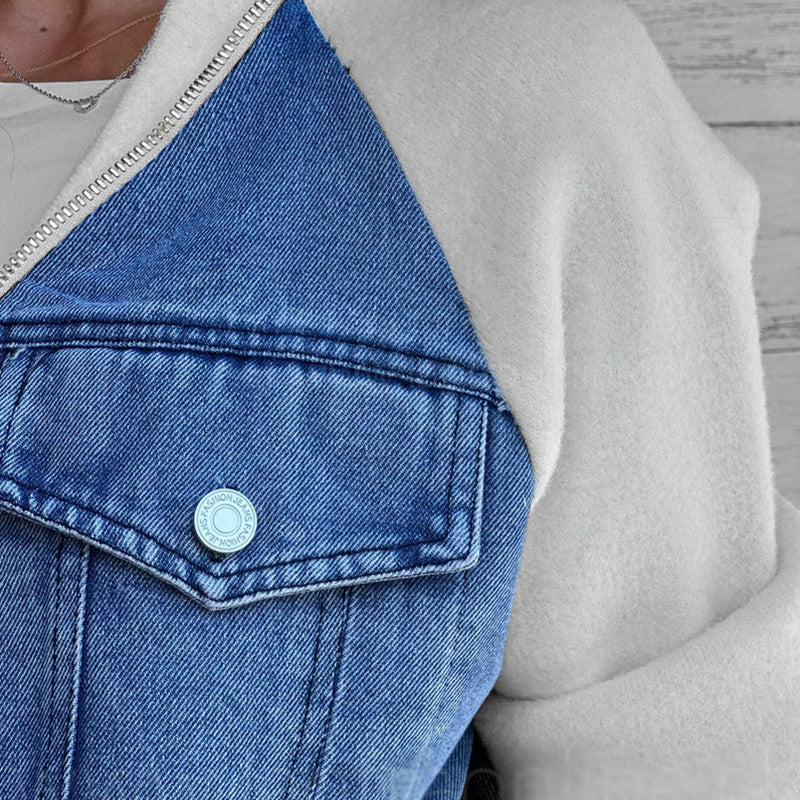 New fashionable creative denim splicing jacket for women