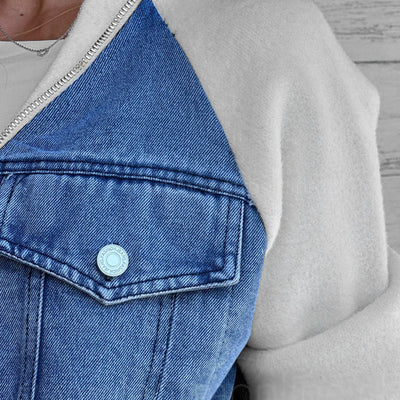 New fashionable creative denim splicing jacket for women