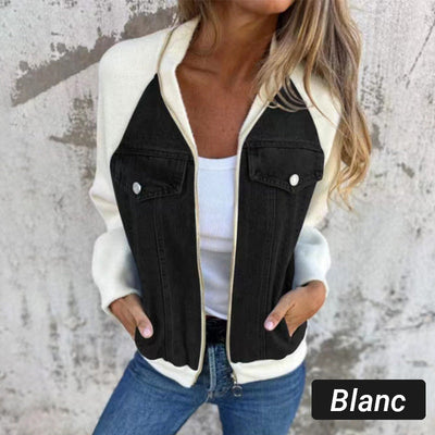 New fashionable creative denim splicing jacket for women