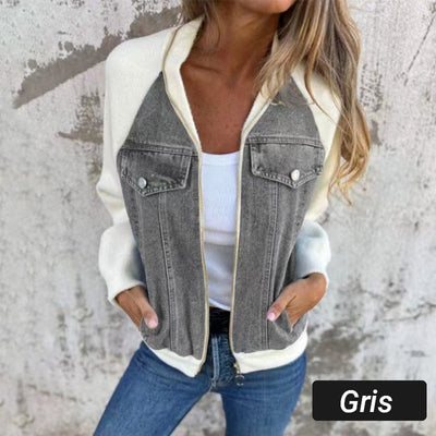 New fashionable creative denim splicing jacket for women