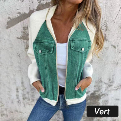 New fashionable creative denim splicing jacket for women